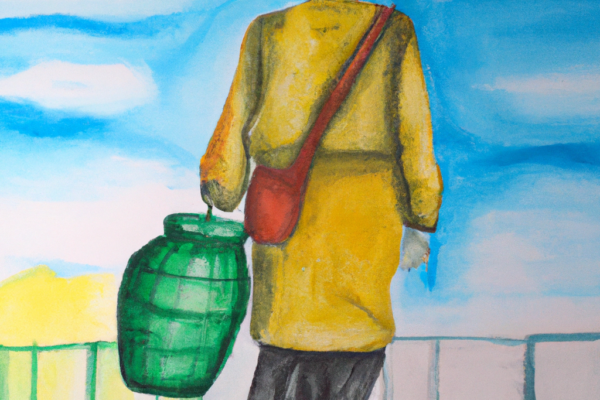 The merry farmer returning from work water color
